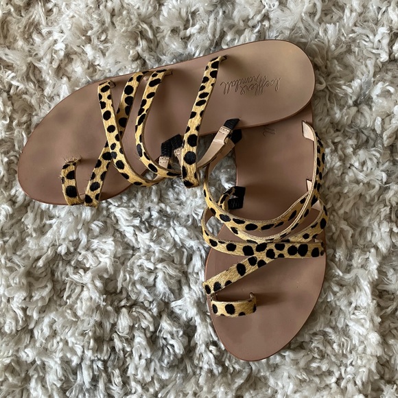 Loeffler Randall Leopard Print Slide Sandals - 6 - Picture 2 of 8
